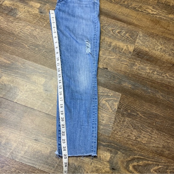 MOTHER The Stunner Ankle Fray High-Rise Skinny Jeans in Graffiti Girl Womens 26 - Picture 8 of 12